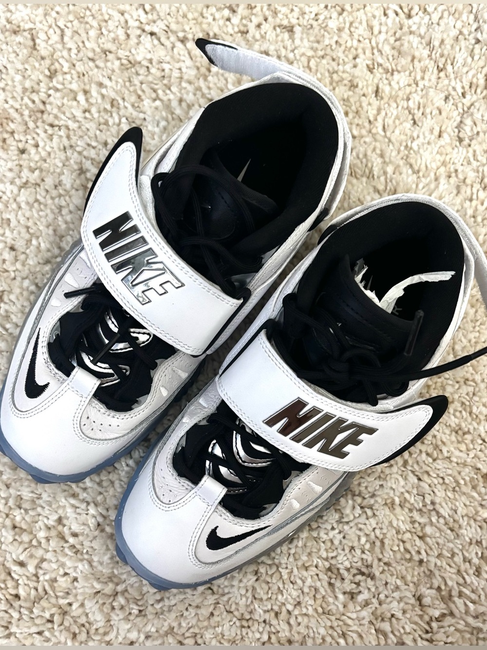 Nike Air Adjust White and Black Strap Sneakers